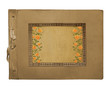 Vintage photoalbum for photos on white isolated background