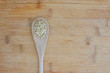Organic food background with green buckwheat