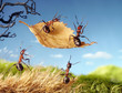 Foto: ants flying on leaf, ant tales ants flying on leaf, ant tales