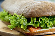 Sandwich with salmon