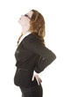 Businesswoman with back pain.