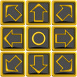Black and gold arrows keypad