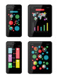 Isolated gadgets with design elements and templates