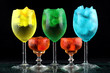 Photo: nice color drinks with ice nice color drinks with ice