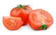 Photo: Sliced red tomato vegetable isolated on white with clipping path Sliced red tomato vegetable isolated on white with clipping path