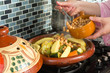 Tajine meal with chickpeas