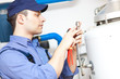 Plumber at work