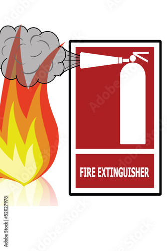 Illustration: Safety first concept (Portable Fire Extinguisher) Safety first concept (Portable Fire Extinguisher)