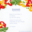 Paper into the cell banner with sweet peppers for your recipe