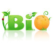 Hand holding word "Bio" ecological design