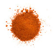 Heap ground paprika isolated on white background