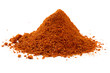 Heap ground paprika isolated on white background
