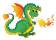 Drache spuckt Feuer