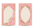 Set: vintage labels with flowers. Raster version