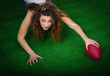 woman rugby goal