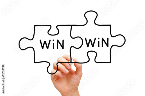Photo: Win Win Puzzle Concept Win Win Puzzle Concept