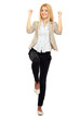Photo: Successful young business woman happy for her success. Successful young business woman happy for her success.