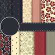 Vector: set of beaautiful vector red and blue paper for scrapbook set of beaautiful vector red and blue paper for scrapbook