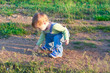 child in the jeans coverall on the outing