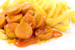 Foto: Wurst, Pommes Wurst, Pommes