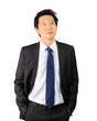 Photo: Isolated asian business man over white Isolated asian business man over white