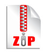 Zip file icon, vector illustration