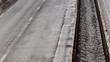 Country highway, winter, Shooting Time-lapse