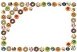Photo: multicolor cookies as motive for food frame multicolor cookies as motive for food frame