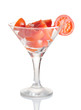 martini glass with tomato