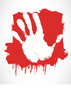 Graffiti main rouge