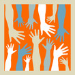 Hand pattern with copy space.