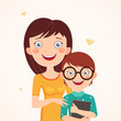Mother and clever son