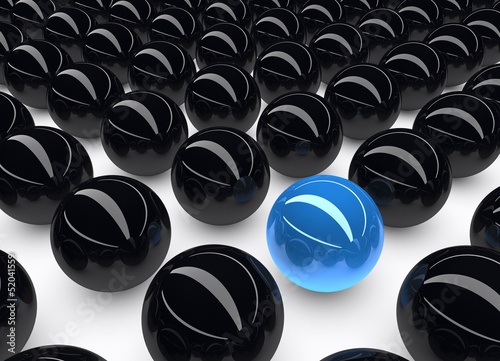 Illustration: Uniqueness Blue Sphere Concept Uniqueness Blue Sphere Concept