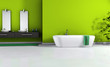 Green Bathroom Interior