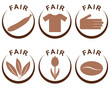 Symbole und Produkte im fairen Handel