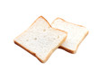 sliced baked bread isolated on white background