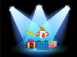 Gift boxes with spotlights