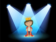 A king at the center of the stage
