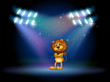 A Lion Standing At The Stage W...