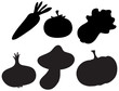 Black colored vegetables