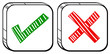 Two different buttons