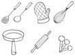 Silhouettes of kitchen utensils