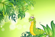 A worm crawling at the leaves
