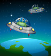 Spaceships with aliens