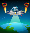 A robot inside the spaceship