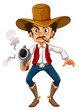 A man with a cigar and a gun
