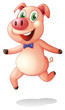 A smiling fat pig