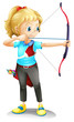 A girl with a bow and arrow