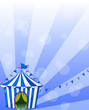 Vector: A blue circus tent A blue circus tent