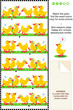 Visual puzzle: match mirrored copies - ducklings